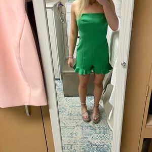 Green Della Strapless LIKELY romper💚